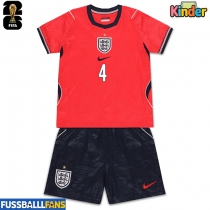 England Declan Rice #4 Auswärts Trikotsatz Kinder WM 2026 Kurzarm (+ Kurze Hosen)